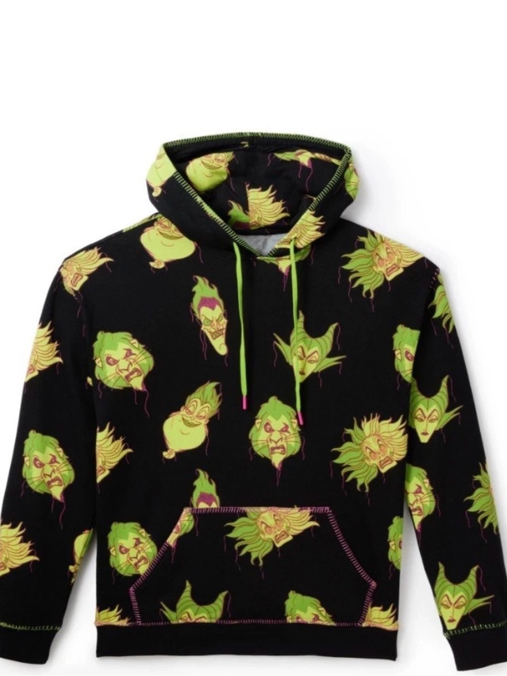 Disney Parks Villains Pullover Fleece Lightweight Hoodie Unisex SZ M NWT